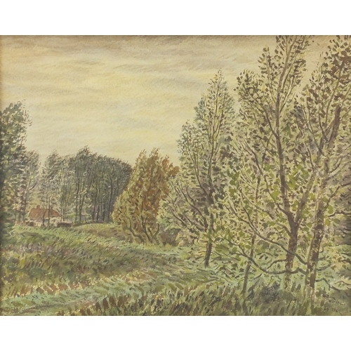 309 - ** WITHDRAWN FROM SALE ** William Warden RA - Trees on the marsh and trees in Breyfriars Park, two w... 