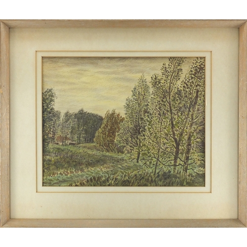 309 - ** WITHDRAWN FROM SALE ** William Warden RA - Trees on the marsh and trees in Breyfriars Park, two w... 