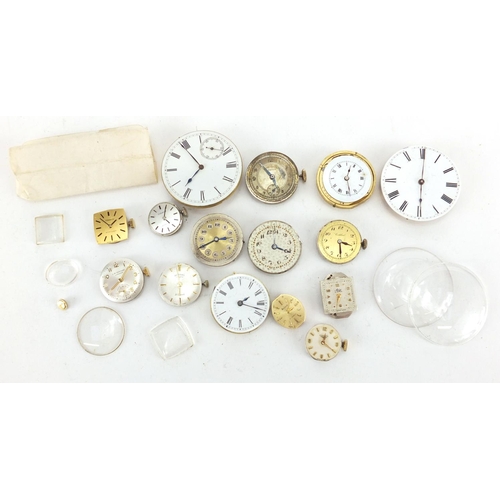 319 - Watch movements including Waltham, Rotary and Tissot