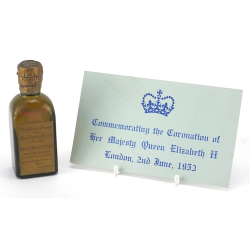 412 - John Dewar & Son whiskey miniature commemorating the 1953 Coronation