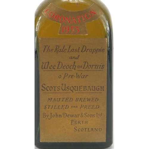 412 - John Dewar & Son whiskey miniature commemorating the 1953 Coronation