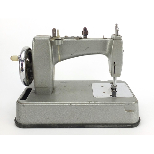 555 - Vintage Essex miniature sewing machine with case