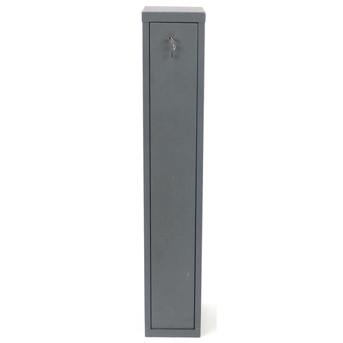 60 - Lockable gun cabinet safe, with key, 139cm H x 23cm W x 26cm D