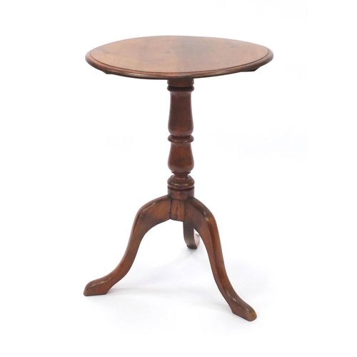 2022 - Victorian walnut tilt top occasional table, with tripod base, 70cm H x 51cm in diameter