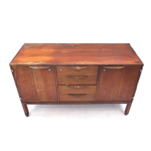20 - Jens Risom sideboard, fitted with a pair of cupboard doors and four central drawers, 94cm H x 150cm ... 