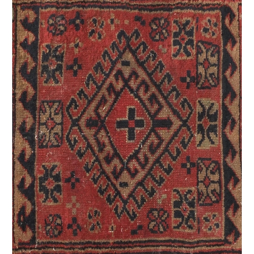 57 - Rectangular Anatolian rug having an all over geometric design, 152cm x 81cm