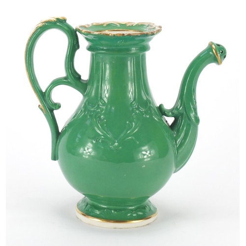 737 - 19th century Staffordshire watering can, 17cm high