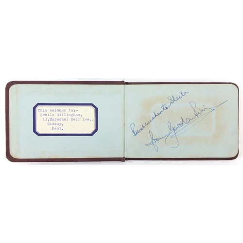 155 - 1950's cricket autograph album containing team autographs including Australian touring team 1956, So... 