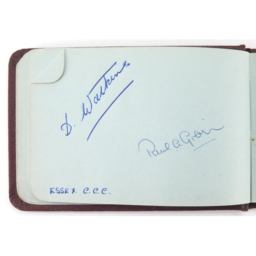 155 - 1950's cricket autograph album containing team autographs including Australian touring team 1956, So... 