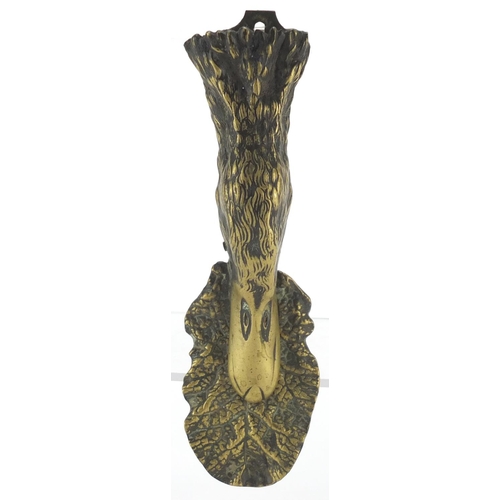 56 - Victorian brass ducks head design letter clip, 22cm in length