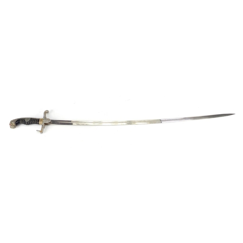 1031 - Decorative German Military style sword, 92cm in length