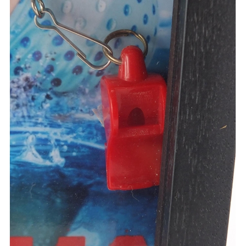 2242 - Piranha 3DD lifeguard whistle, used in The Piranha 3D film 2012, housed in a 3D display case, certif... 