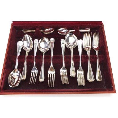 2160 - Cooper Ludlam six place canteen of Sheffield silver plated cutlery, 37.5cm wide