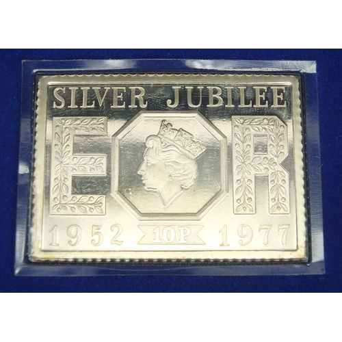 2507 - Silver Jubilee commemorative silver stamp ingot