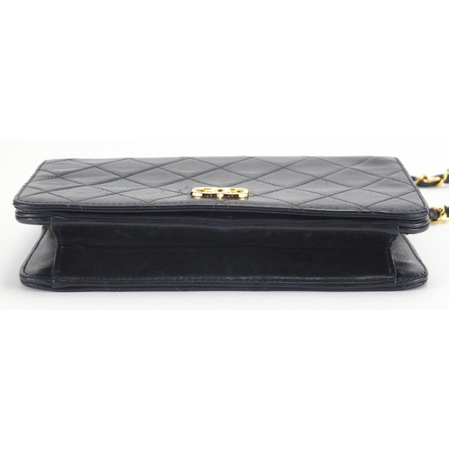 2108 - Chanel Matelassé chain clutch shoulder bag, France serial number 5881444, with dust bag, 19.5cm wide