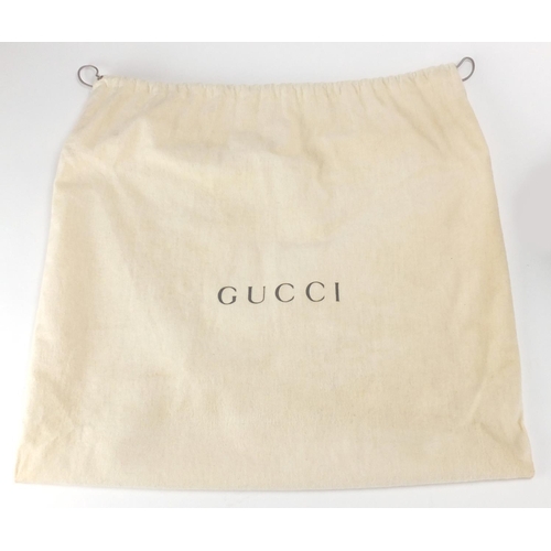 2110 - Gucci nylon bamboo handbag, with dust bag, 33cm wide