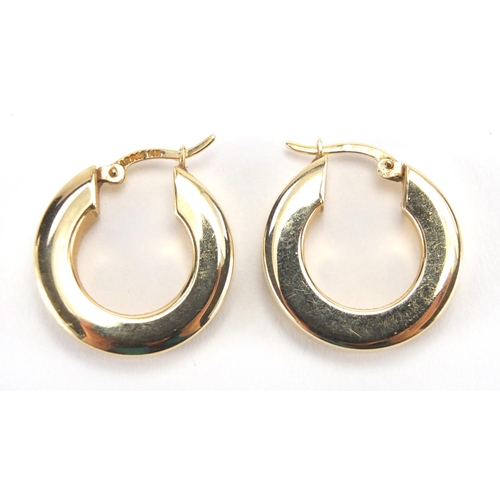 2640 - Pair of 14ct gold hoop earrings, by Arpas, 2.2cm in diameter, approximate weight 5.8g