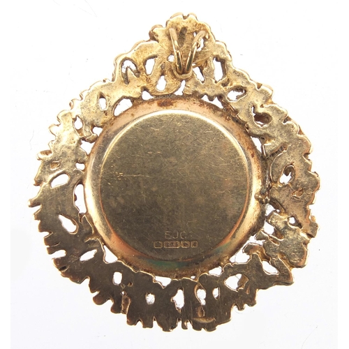 2601 - 9ct gold locket, 3.6cm in length, approximate weight 9.9g