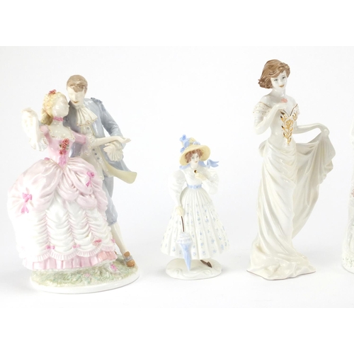 2469 - Six collectable Compton & Woodhouse colour sample figurines, the largest 24.5cm high