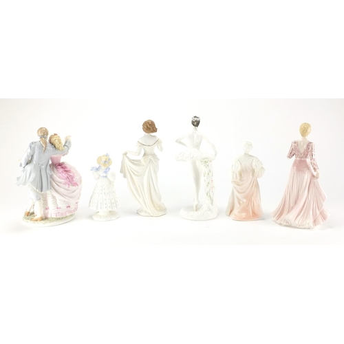 2469 - Six collectable Compton & Woodhouse colour sample figurines, the largest 24.5cm high