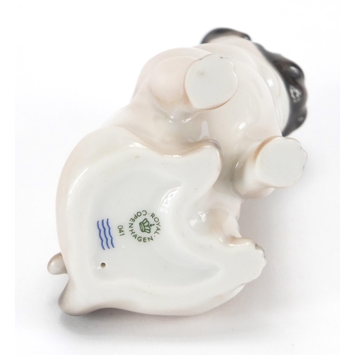 2427A - Royal Copenhagen seated pug dog, 7cm high