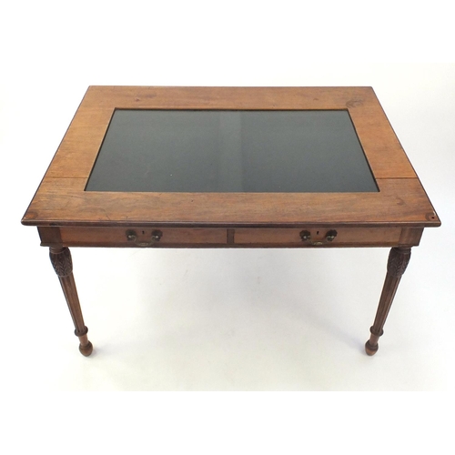 12 - Victorian mahogany display table, 79.5cm H x 125cm W x 89cm D
