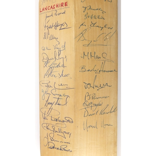 160 - Two autographed cricket bats including 1970's Gunn & Moore Cricket signed by The rest of the World a... 