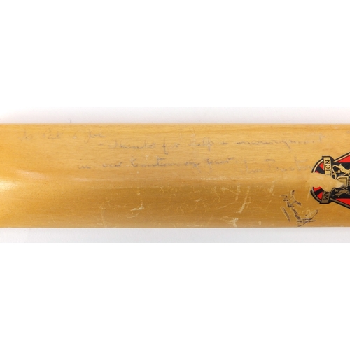 160 - Two autographed cricket bats including 1970's Gunn & Moore Cricket signed by The rest of the World a... 