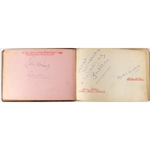 162 - Predominantly 1930's autograph's arranged in an album including Arsenal Football Club, West Indies T... 