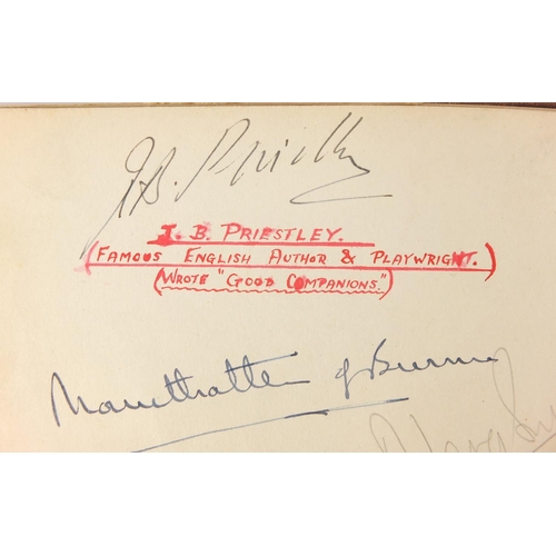 162 - Predominantly 1930's autograph's arranged in an album including Arsenal Football Club, West Indies T... 