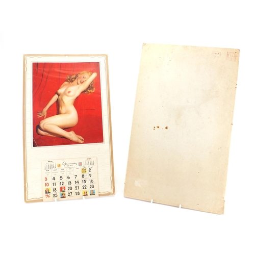 147 - Vintage 1954 Marilyn Monroe calendar, made in USA, 44cm x 25.5cm