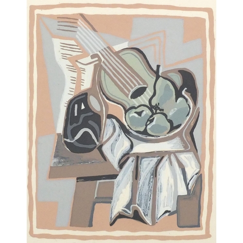 1361 - Juan Gris - Guitarra Frutero Y Jarrafa, pencil signed print, limited edition 249/250, stamped verso,... 