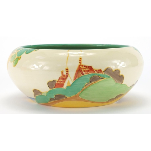 791 - Clarice Cliff Bizarre Fantasque bowl, hand painted in the Secrets pattern, factory marks to the base... 