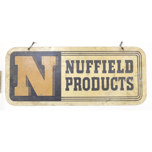 139 - Two automobilia interest dealer hangings, Morris commercial and Nuffield Products, both made in Engl... 