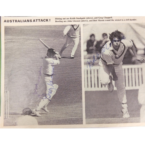 156 - Sporting ephemera and autographs including Cavalcade of Anglo-Australian Test Cricket, 1877-1938 pam... 