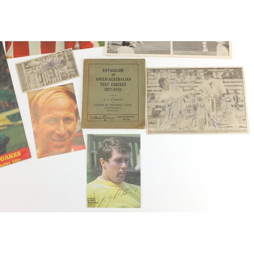 156 - Sporting ephemera and autographs including Cavalcade of Anglo-Australian Test Cricket, 1877-1938 pam... 