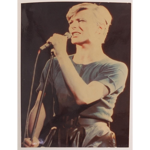 185 - Original David Bowie photographs in colour, probably 1980's, arranged in an album