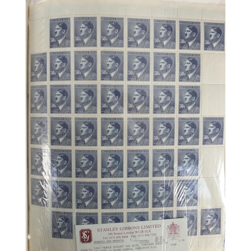 197 - World stamps, some sheets arranged in five albums including Dutch Antilles, Adolf Hitler sheets, Rus... 