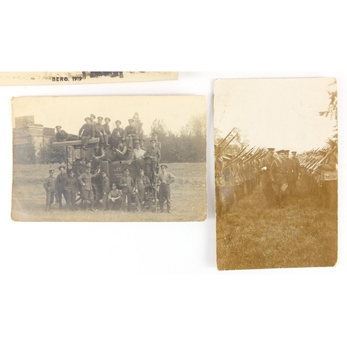 189 - Four World War I black and white photographic postcards including a Lee Coal House example