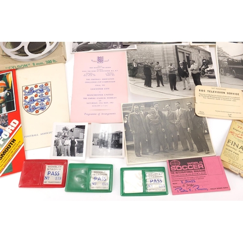 158 - 1930's and later football ephemera including Wembley Stadium passes, BBC television and World Soccer... 