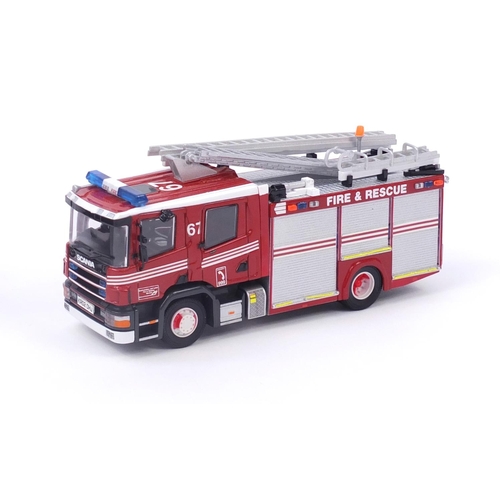 692 - Large die cast fire engine and a fire brigade models Bedford, with box, the largest 45cm in length