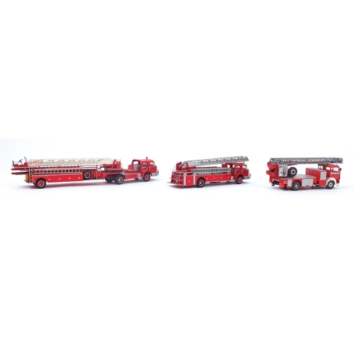 691 - Three large scratch built model fire engines, the largest 55cm in length