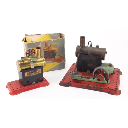 652 - Two Mamod steam engines including MMI with box