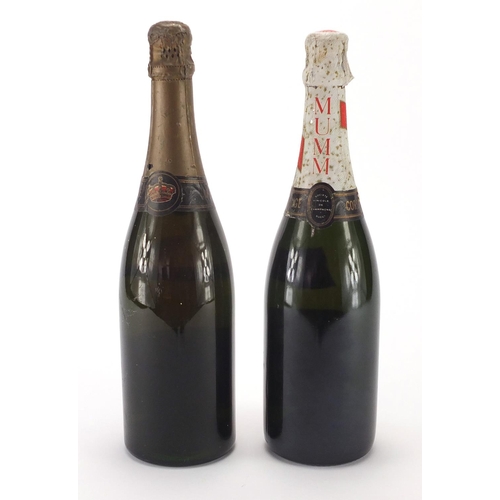 2264 - Two vintage bottles of champagne including 1964 René Brisset Cuvee Royale