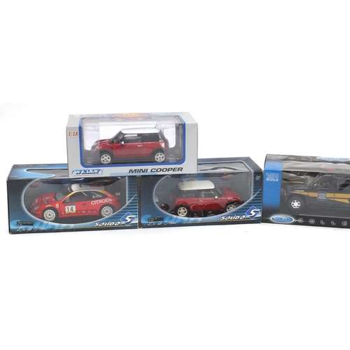 680 - Seven die cast vehicles, with boxes scale 1:18 including Welly and Anson