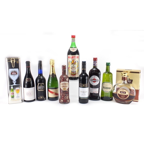 2158 - Champagne, spirits and liqueurs including Southern Comfort, Mumm, Martini and Noy Armenian brandy