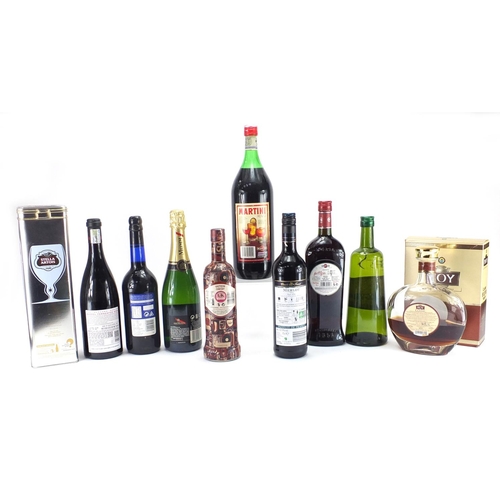 2158 - Champagne, spirits and liqueurs including Southern Comfort, Mumm, Martini and Noy Armenian brandy