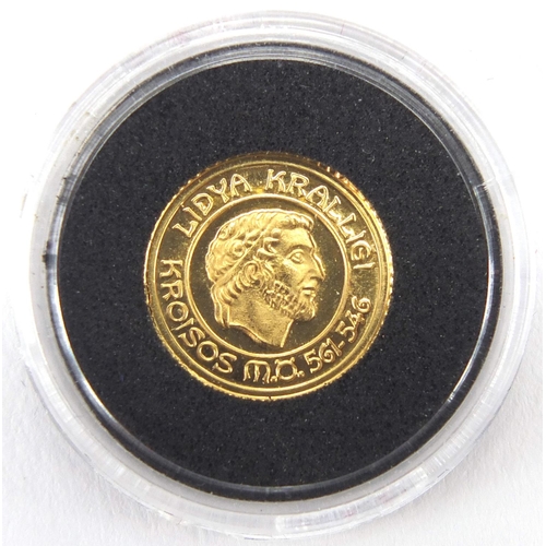 225 - 1997 Turkish 1000 000 Lira gold proof coin