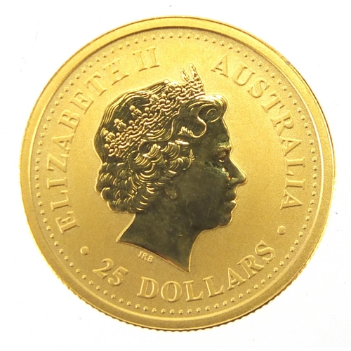 218 - Queen Elizabeth II 2006 Australian gold twenty five dollars