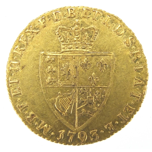 202 - George III 1793 gold spade guinea